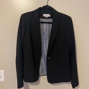 Calvin Klein Black Jacket with Striped Lining